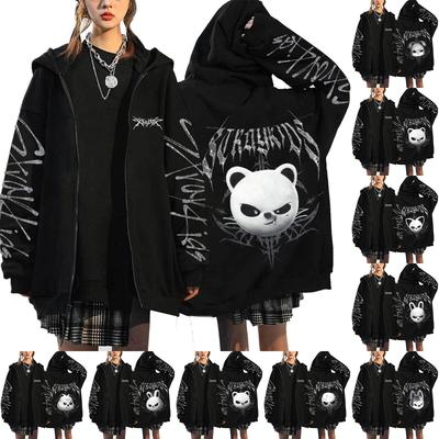 Женская повседневная толстовка с капюшоном и длинными рукавами, с карманами, с принтом Merchandise и -.