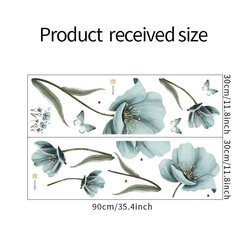 Креативные наклейки на стену с цветами для гостиной, спальни, настенное украшение, самоклеящиеся наклейки на стену, кухонные обои для дома
