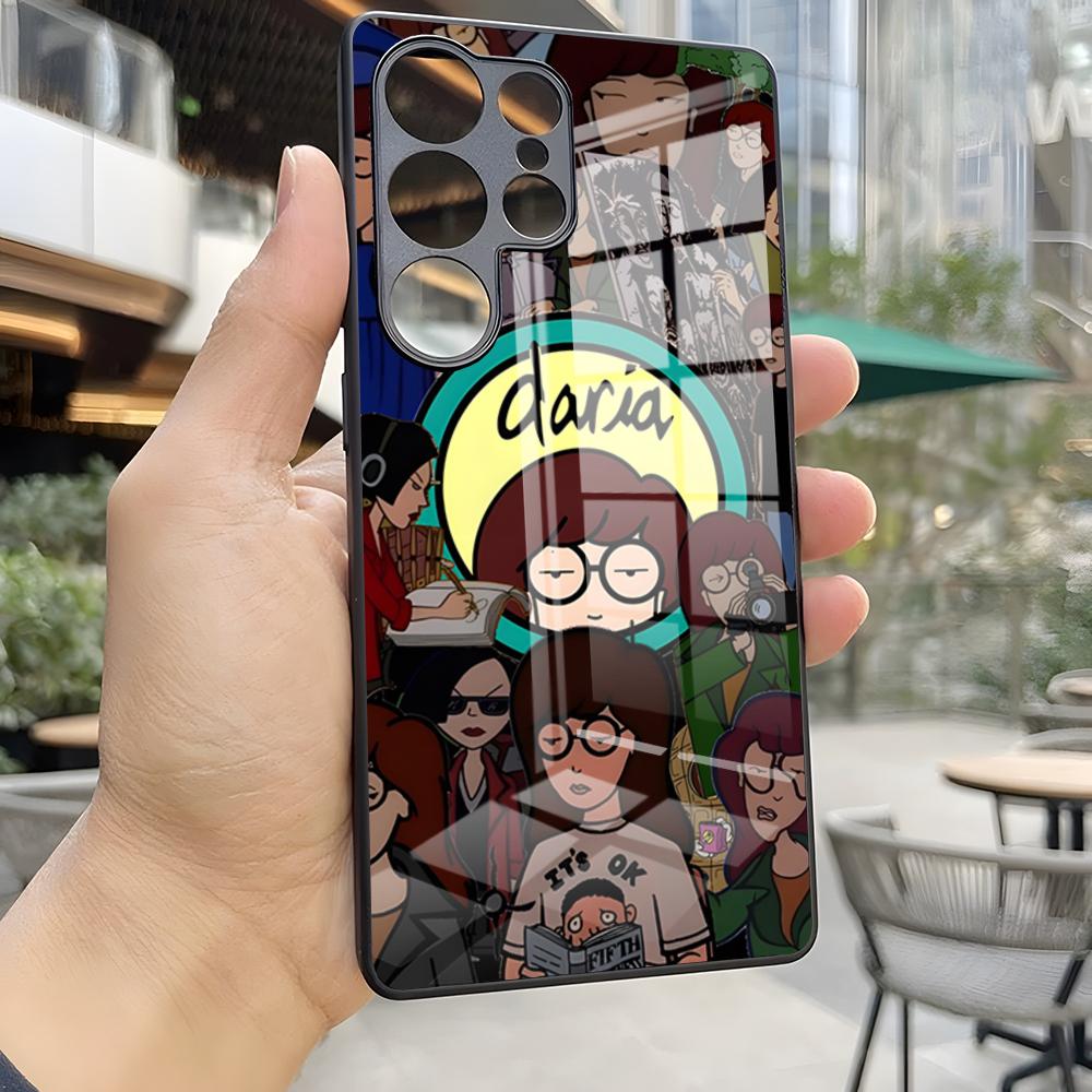 Чехол для телефона с Дариями из аниме для S25 Ultra Samsung S26 S24 Fe S22 S20 S23 21 Plus A54 A34 A53 A16 Стеклянная крышка