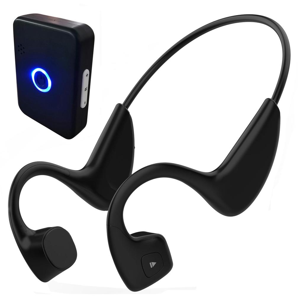 Наушники-усилители звука костной проводимости Bluetooth для телевизора, Наушники со звукосборником со встроенным передатчиком и микрофоном, Автоматическое сопряжение,