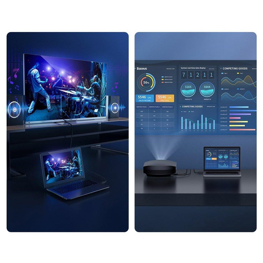 Baseus 3m HDMI 2.0 Cable - 4K 60Hz, 3D HDR, 18Gbps – Black (Model: CAKGQ-C01)