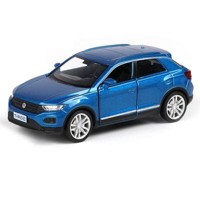 1/36 Модель автомобиля из сплава Volkswagen T-ROC Литая под давлением и игрушечные транспортные средства Металлическая модель автомобиля Симуляция Оттягивание назад Коллекция Детская игрушка F344