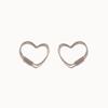 J.Lauren 91M02025 Heart Ring Silver Earrings