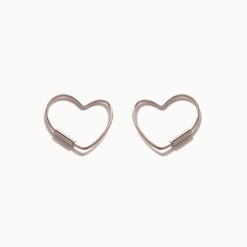 J.Lauren 91M02025 Heart Ring Silver Earrings