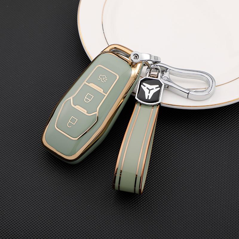 Soft TPU Car Remote Key Case Cover Holder For Ford Focus 3 4 ST Mondeo 5 MK5 Mustang F-150 Explorer Edge Fiesta Kuga MK3 4 Keychain Accessories