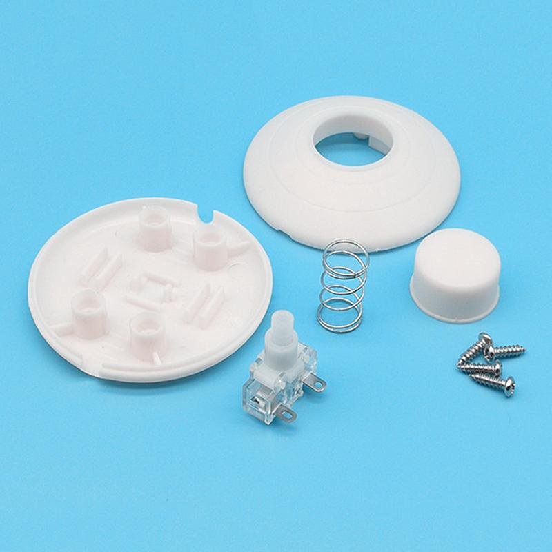 317 Round Foot Pedal Switch 7cm 3 Colors Black White Transparent Inline Cord Switch For Desk Lamp Lighting Adapter