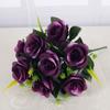 12 Heads Real Happy Silk Flower Mini Photography Photo Gift Valentine's Day Natural Flower Plastic Simulated Rose Flowers