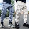 Reflective Strip Running Sport Casual Cargo Pants Men's Fitness Pants