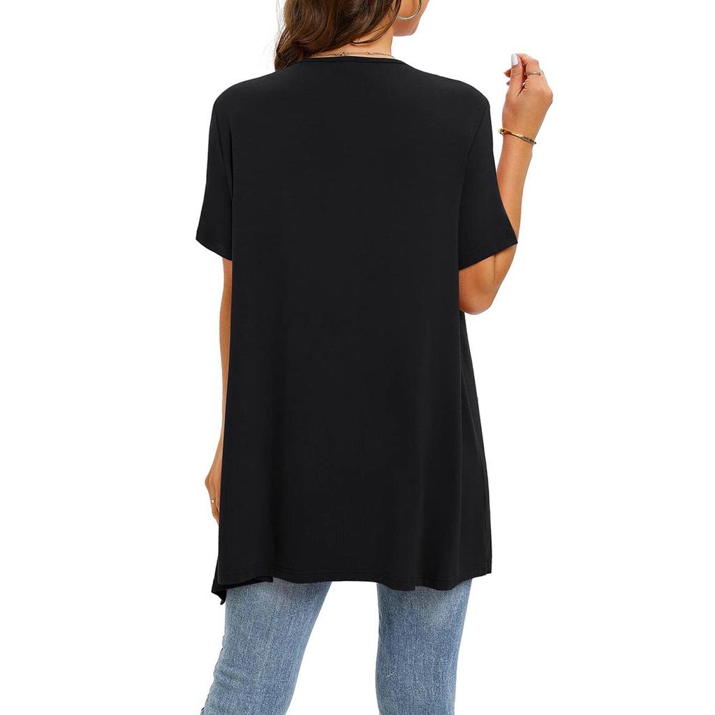 Женский однотонный кардиган с короткими рукавами в европейском и американском стиле 2023 года