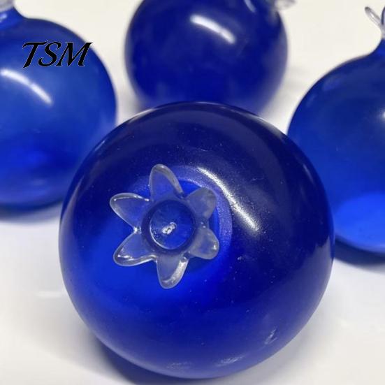 Calming Toy For Adults Blueberry Stress Ball, Soft TPR Fidget Squeeze with Decorative Reliever Smooth Fluid, High Elastic Decompression for