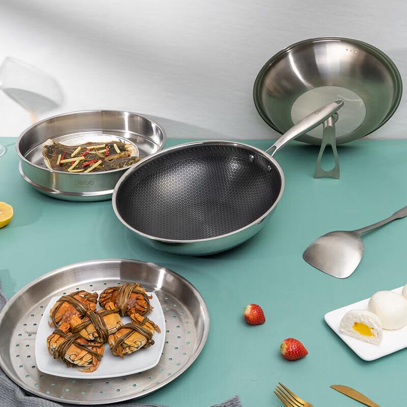 Debo 316 Stainless Steel Honeycomb Wok