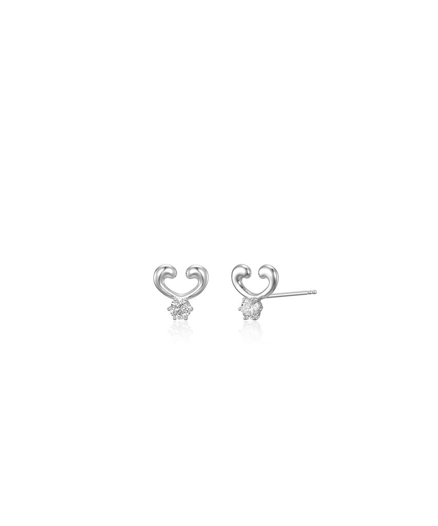 Reve Rv-Lab Diamond 0.3 Carat Phal. Love Drop Earrings
