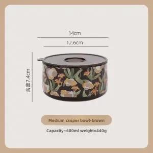 Французская миска для хранения bento керамическая с крышкой Ланч-бокс для офиса взрослый большая вместимость подогрев в микроволновой печи