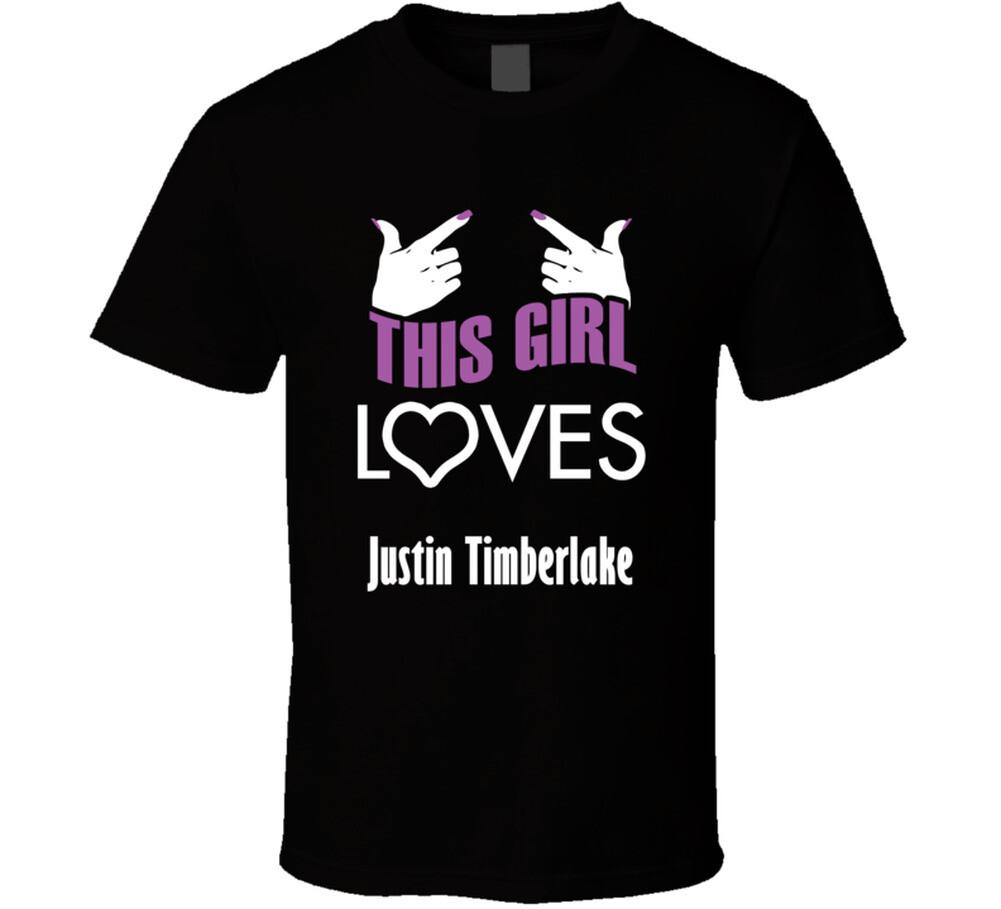 Justin Timberlake this girl loves heart hot T Shirt Mens Womens Tees Top