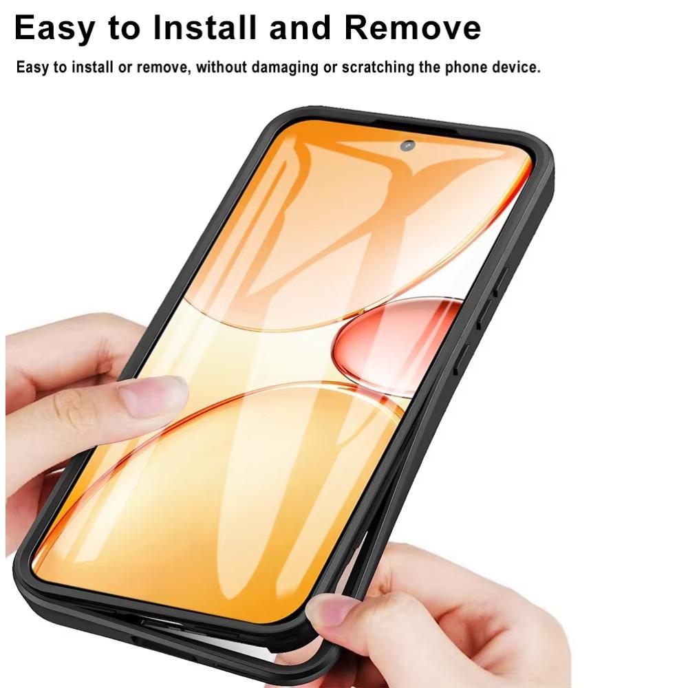 Современный прозрачный чехол для телефона с цветной рамкой для OPPO Realme C85 C85 Pro, противоударный чехол-бампер 360° с защитой экрана