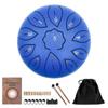 6in Metal Tongue Drum Mini 11Tone Hand Pan Drums with Drumsticks Percussion Musical Instruments
