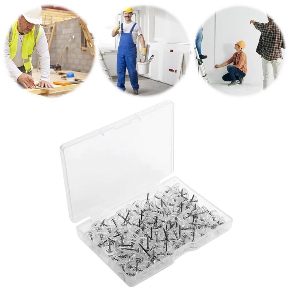 100Pcs DIY Transparent Push Pins Creative Board Thumbtack Thumb Tacks Office School Suppl
