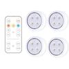 Smart Wireless Remote Control Dimmable Night Light Decorative Kitchen Closet Staircase Lighting 3 Colors 8 LED Puck Light