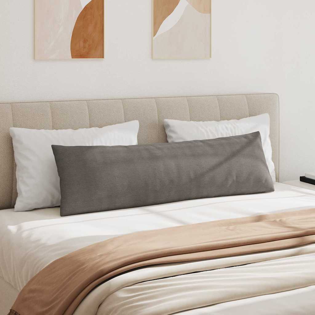Sofa Cushions 2 Pieces Light Gray 145 x 40 cm Corduroy