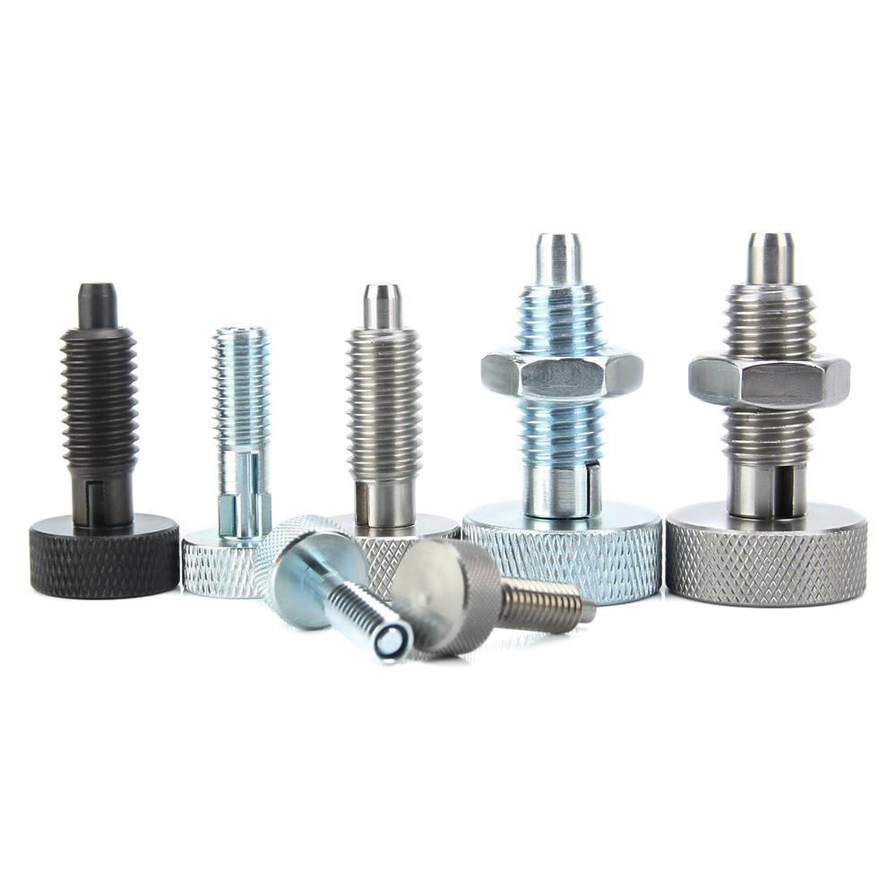M6/M8/M10/M12/M16 304 Stainless Steel Knurled Knob Plungers Spring Plunger Self-locking Screw Bolts With Nuts