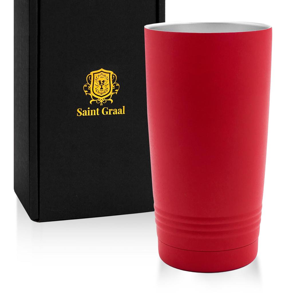 SaintGraal 60th Birthday Tumbler, 600ml, Red, Vacuum Insulated, Perfect Gift for Men and Women