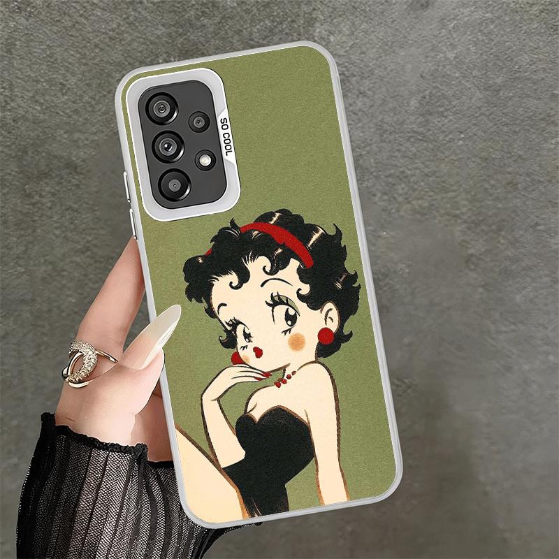 Мягкий чехол для телефона B-Bettys B-Boops Girl для Samsung A17 A16 A15 A14 A13 A57 A56 A55 A54 A53 A37 A36 A35 A34 A33 A26 A25 A24 A23 A5