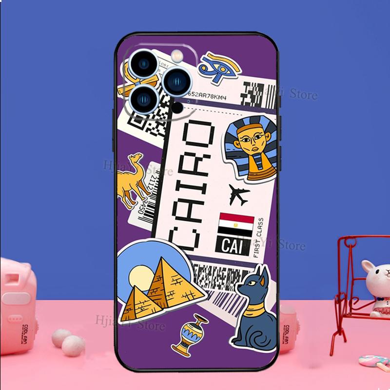 Посадочный талон Нью-Йорк Токио Traveltickets чехол для телефона для iPhone 11 12 13 Pro Max Mini XS XR 7 8 Plus SE2 Funda Coque Capa Cover