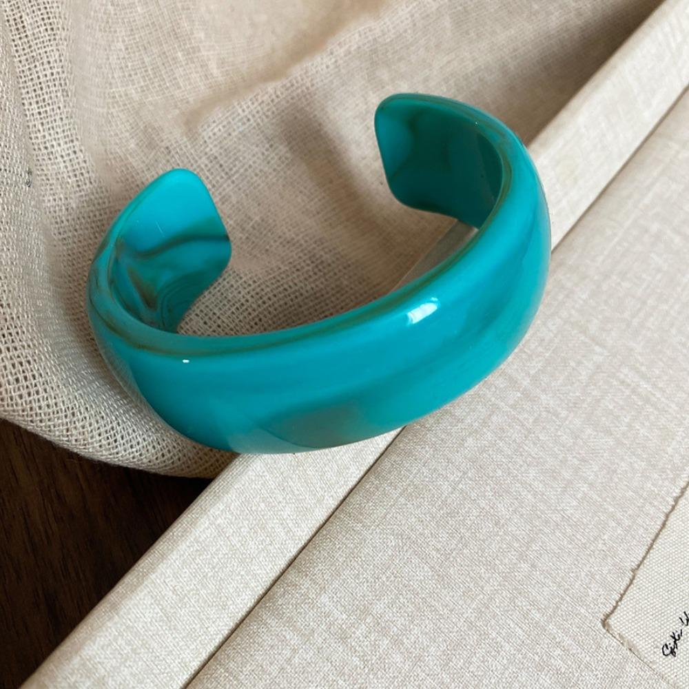 Европейский американский стиль браслет из смолы нерегулярный преувеличенный браслет C-образной формы браслеты-манжеты для девочек