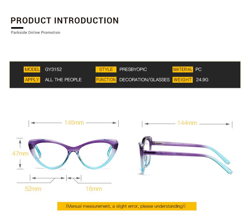 Fashion Cat Eye Reading Glasses Women Plastic Presbyopic Optical Reading Eyglasses Eyewear Optical +1.0+1.5+2.0+2.5