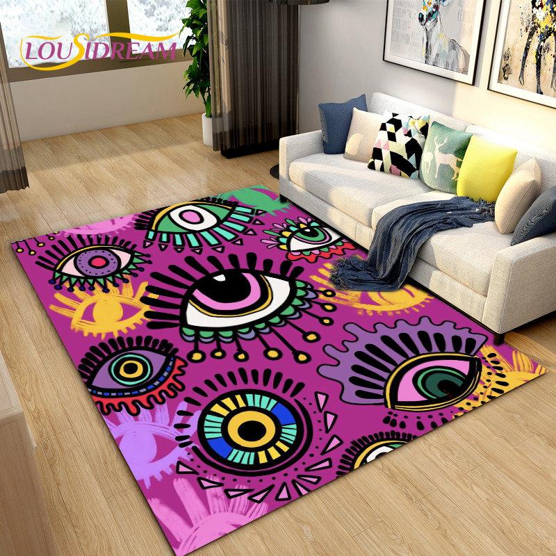 Коврик «Древо жизни» от сглаза, ковер «Хамса Пальма Мандала» для украшения гостиной, детский игровой нескользящий напольный коврик