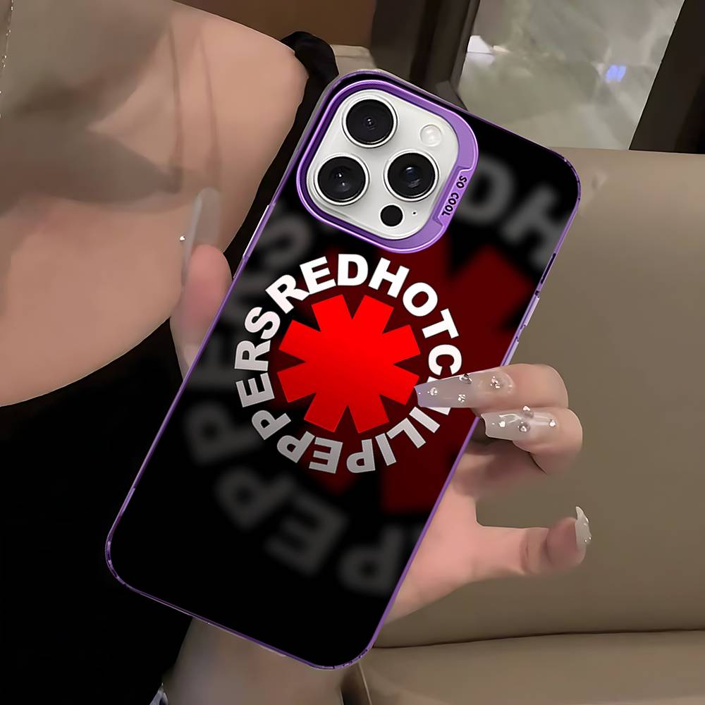 Чехол для телефона группы Red Hot Chili P-Peppers Цвет Серебристый Корпус Для IPhone 17 16 15 14 13 12 11 Pro Max Plus