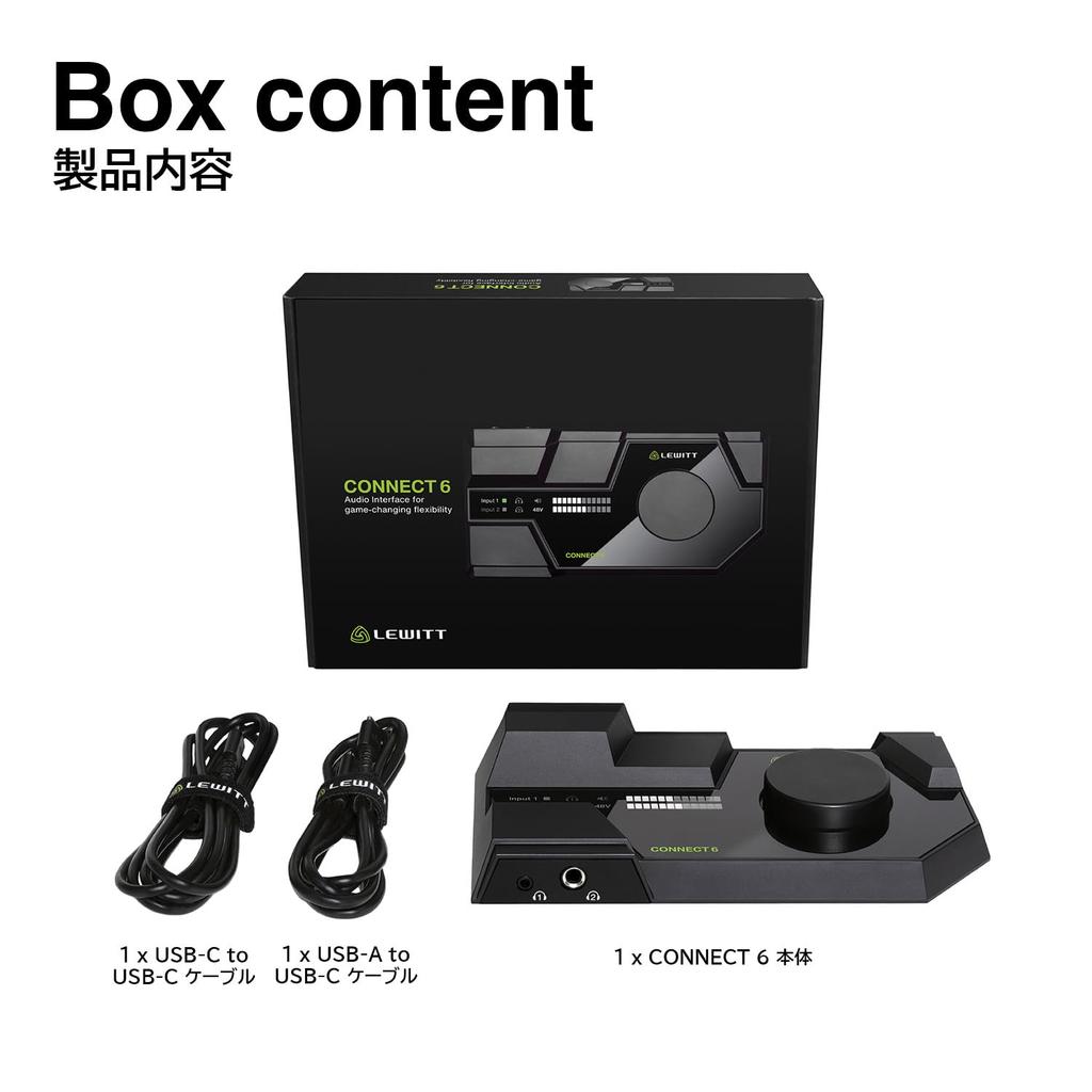 LEWITT Audio Interface USB DTM Music Production Recording Live Streaming Loopback CONNECT 6