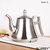 BORREY 1 л/1,5 л/2 л кофейник из нержавеющей стали, золотой чайник с фильтром, металлический чайник, газовая плита, индукционная плита, чайник