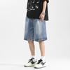 All-match Denim Shorts Men's Summer Retro Wash Loose Straight Casual Five-point Pants