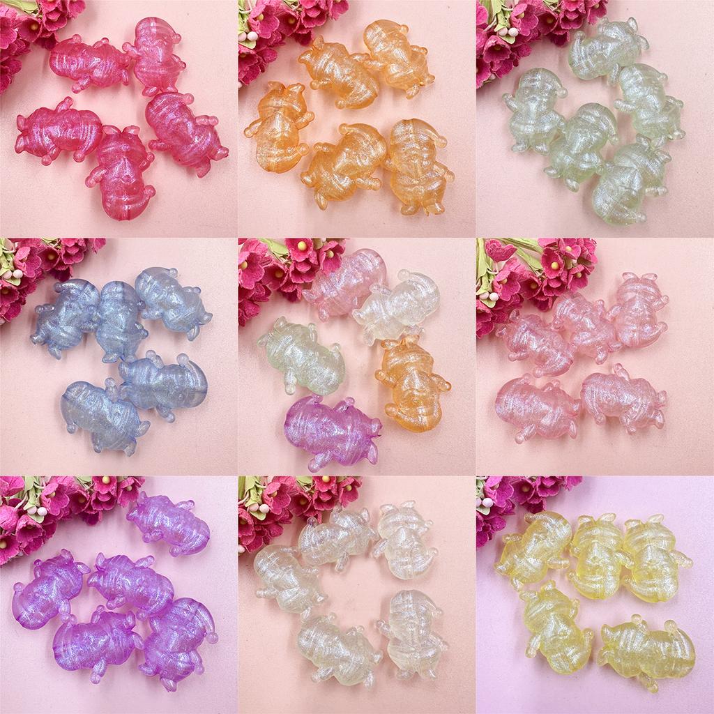 Home Party Supplies Beads Jewelry 5pcs 25*30mm DIY Jewelry Accessories Dwarfs Transparent Christmas For Bracelet Earring Making UV Colorful Acrylic