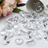 47pcs Acrylic Diamond Gems Pirate Plastic Gems Large Acrylic Gems Jewels Bulk Treasure Chest Hunt Party Favors 25 Carat (Clear)