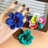 Vacation-Style Acrylic Flower Ring Fashionable Individual High-End Three-Dimensional Clothing Decoration Accessory For Women