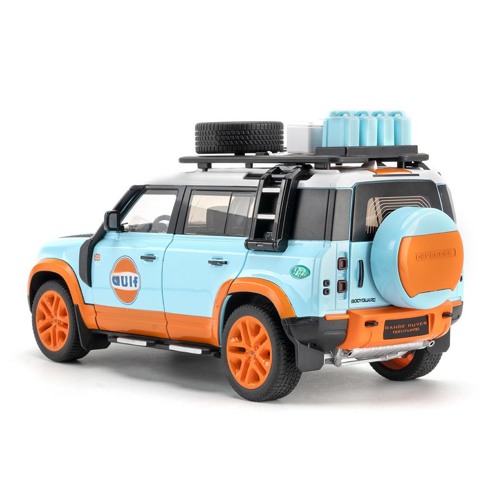 1:18 Defender 110 Camel Cup Bay Edition Сплав Внедорожник Литая Модель Звук и Свет Игрушка Большой Орнамент Подарки для Мальчиков