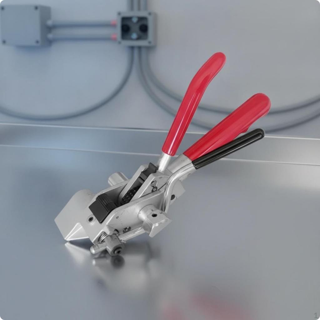 Cable Tie Tensioning and Cutting Tool | Manual GearDriven Mechanism Metal Body, Tensioner