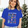 Retro Christmas Season Design TShirts Clothing Women Christmas Print Short Sleeve Tshirt Tops Oversized Tshirt Women Clothing
