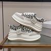 Spring Little White Shoes New Korean Version Ins Female Students Platform Heightening Sports Board Shoes Casual Shoes