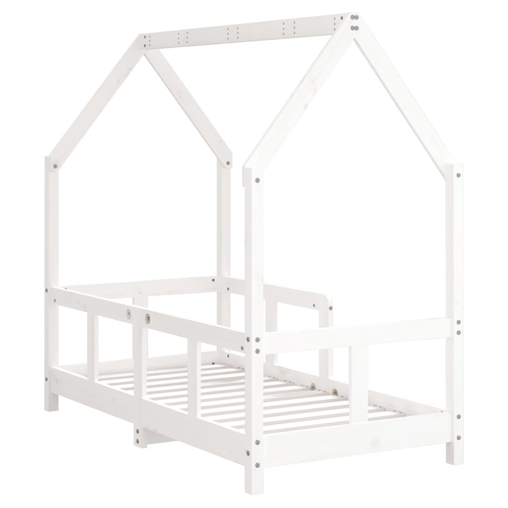 Kids Bed White 70 x 140 cm Solid Pine Wood