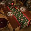 Рождественская снежинка украшение дорожка для стола жаккардовая скатерть для столовой новогодний подарок для дома кухня деревенский декор кровать хвост флаг чехол