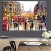 Дождь, город, улица, картины маслом на стене, художественные постеры и принты, абстрактное искусство, холст, картина, домашний декор для гостиной