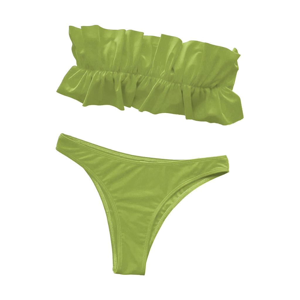 Модный женский сексуальный спа-бикини, сплошной цвет с открытой спиной, повседневный сплит-купальник, комплект