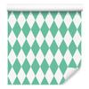 Harlequin Diamonds Wallpaper White, Mint and Sea Blue 50x1000