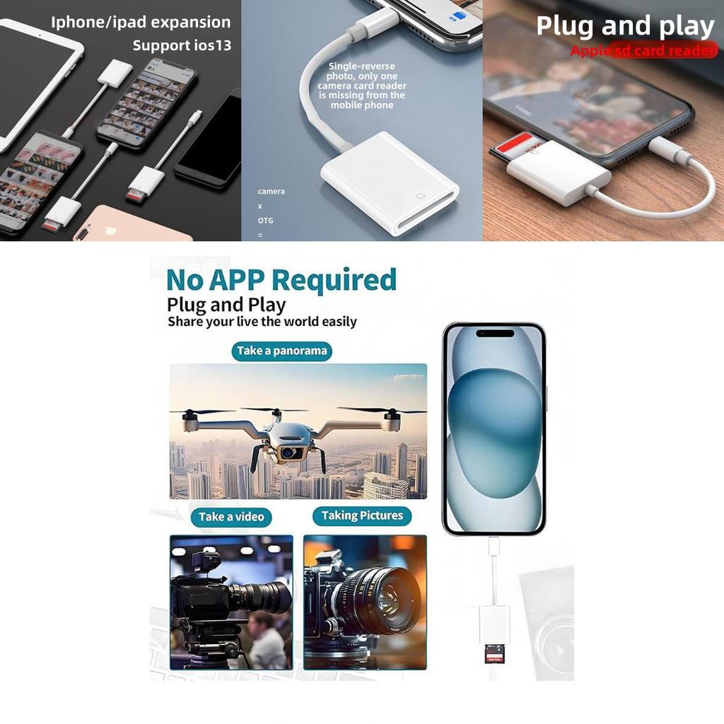 Apple Lightning Sd Card Reader With Usb 20 Interface For Data Transfer And Backup