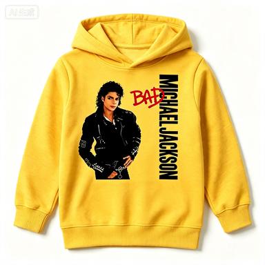 Детская толстовка с капюшоном Michajackson Bad Graphic для мальчиков и девочек, повседневная, с длинным рукавом, модная уличная одежда, детская одежда