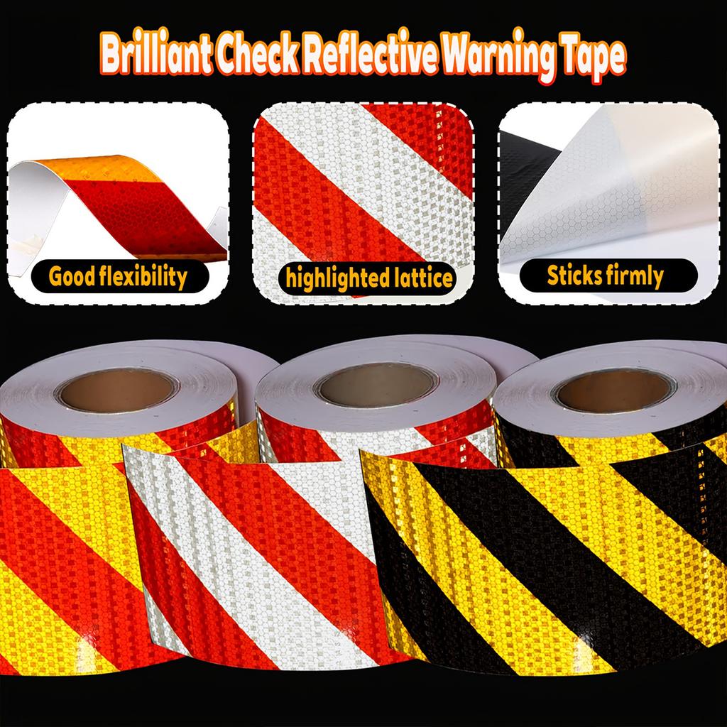 Twill ReflectiveTape High Visibility Self-Adhesive Safety Warning Sticker Conspicuity For Truck