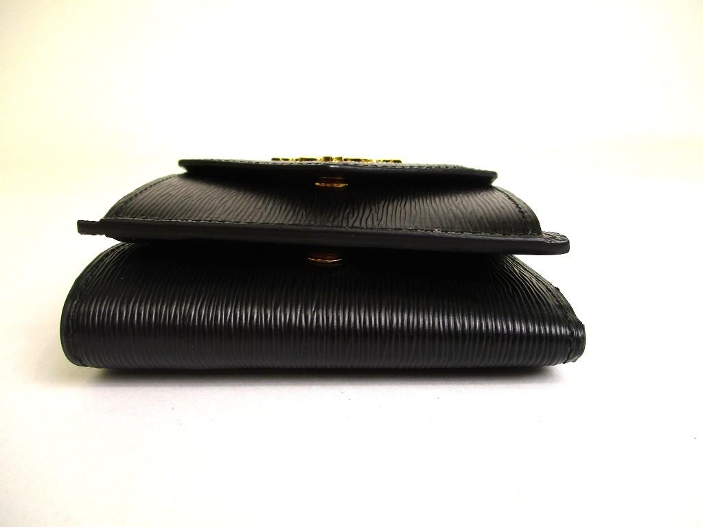 Оригинальный кошелек PRADA трифолд из черной кожи, компактный кошелек #a873  Восстановленный